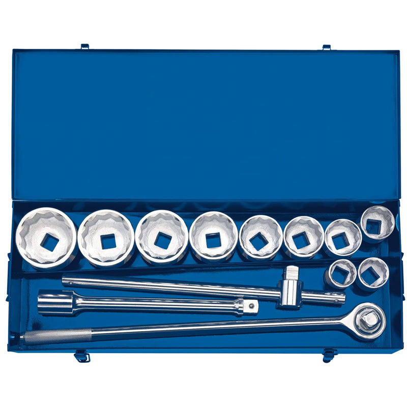 Draper Socket Set 1" Sq. Dr. 13 Piece in Metal Case