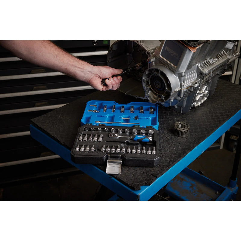 Draper Expert Socket Set, 1/4" Sq. Dr., 44 Piece