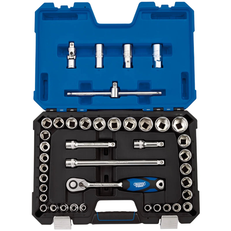 Draper Expert Socket Set, 41 Piece, 1/2" Drive