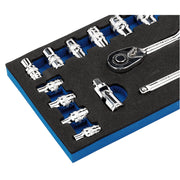 Draper Expert Socket Set, 1/4" Sq. Dr. - 26 Piece