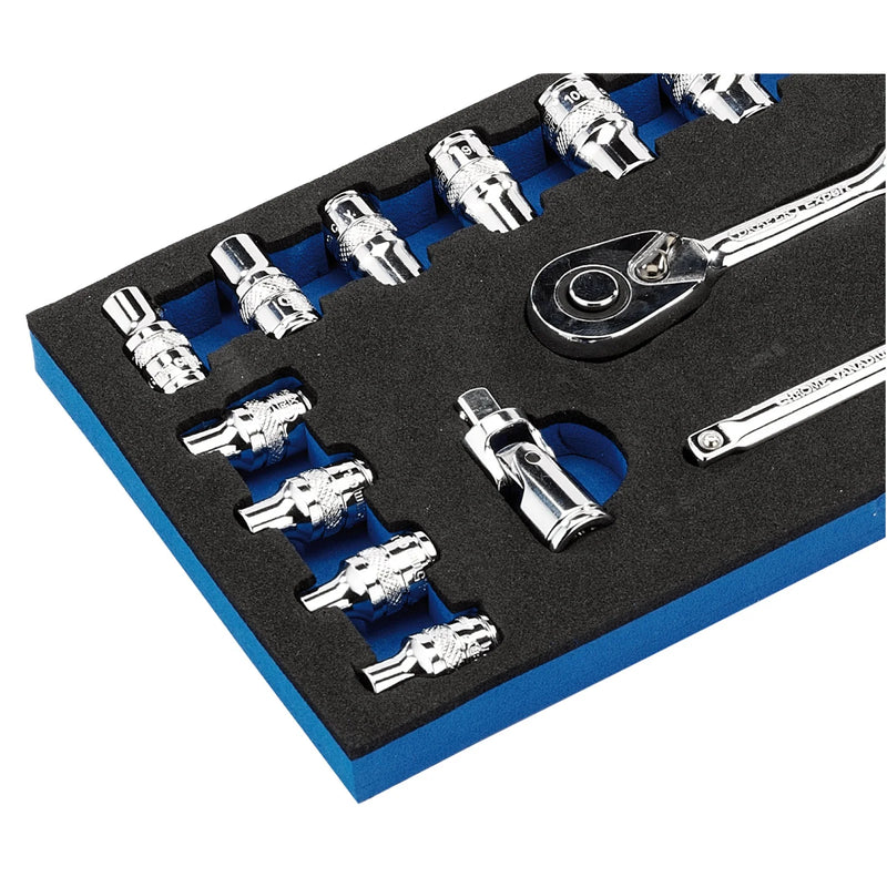 Draper Expert Socket Set, 1/4" Sq. Dr. - 26 Piece