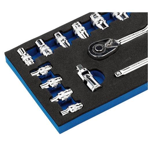 Draper Expert Socket Set, 1/4" Sq. Dr. - 26 Piece