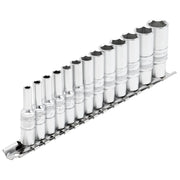 Draper Expert Deep Metric Socket Set 1/4" Sq. Dr. (13 Piece)