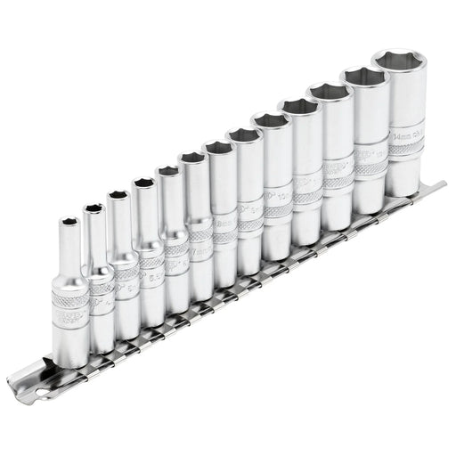 Draper Expert Deep Metric Socket Set 1/4" Sq. Dr. (13 Piece)