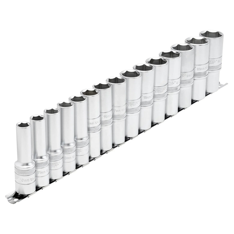 Draper Expert Deep Socket Set 15 Piece 1/2" Sq. Dr.