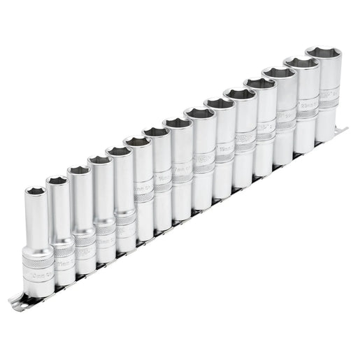 Draper Expert Deep Socket Set 15 Piece 1/2" Sq. Dr.