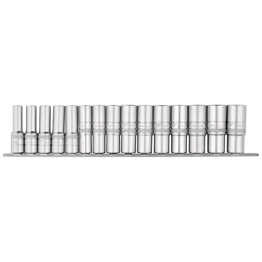 Draper Expert Deep Socket Set 15 Piece 1/2" Sq. Dr.