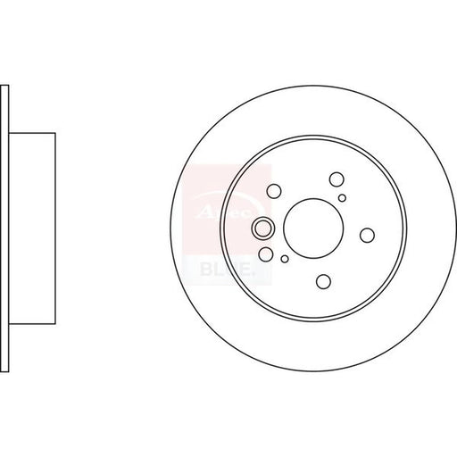 Apec 2 x Solid Rear Brake Discs SDK6126