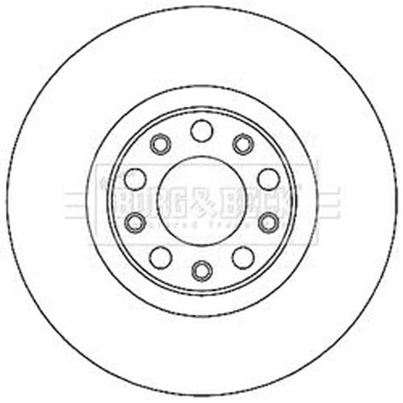 Borg & Beck 2 x Vented Front Brake Discs BBD5271