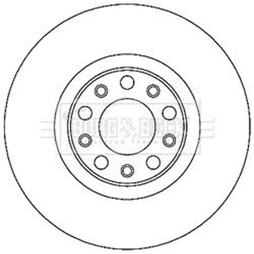 Borg & Beck 2 x Vented Front Brake Discs BBD5271