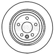 Borg & Beck 2 x Vented Rear Brake Discs BBD4767
