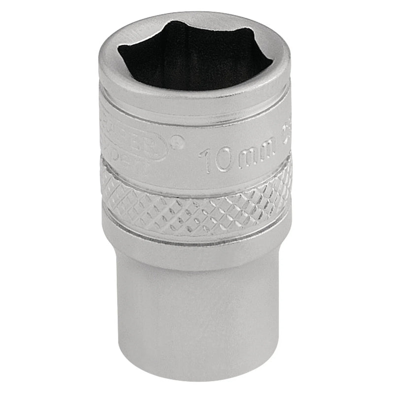 Draper Expert Socket, 1/4" Sq. Dr., Chrome Vanadium Steel
