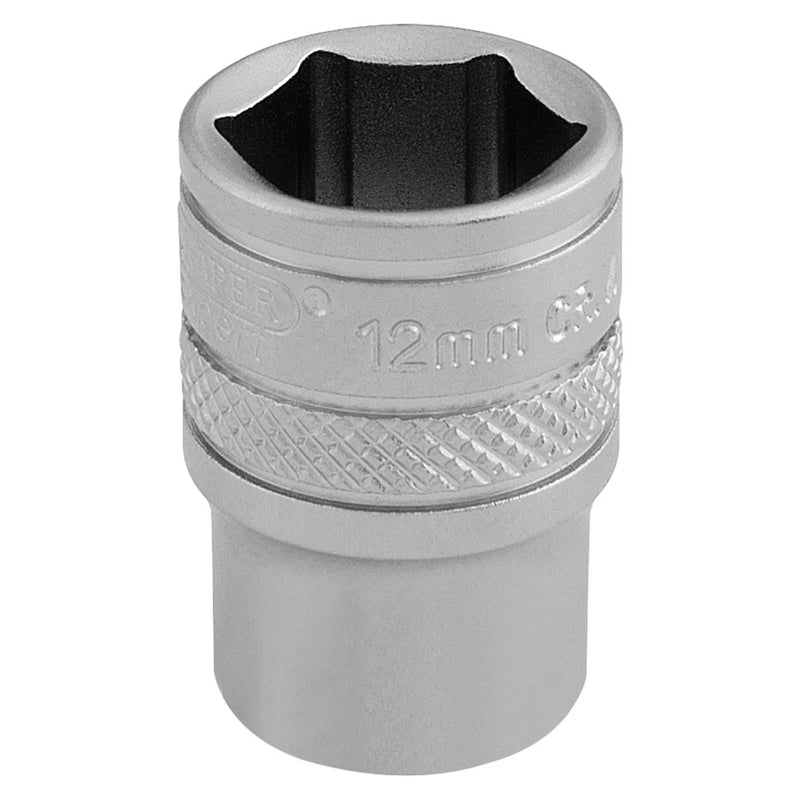 Draper Expert Socket, 1/4" Sq. Dr., Chrome Vanadium Steel