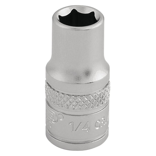 Draper Expert Socket 1/4" Sq. Dr. 6 Point Chrome Vanadium Steel