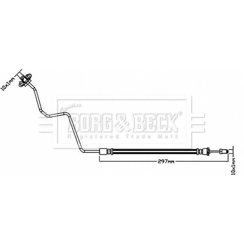 Borg & Beck Brake Hydraulic Hose Line Rear BBH8319