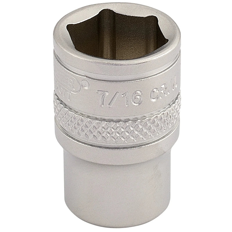Draper Expert Socket 1/4" Sq. Dr. 7/16" Chrome Vanadium Steel