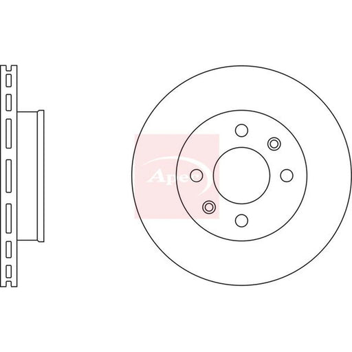 Apec 2 x Vented Front Brake Discs DSK2271