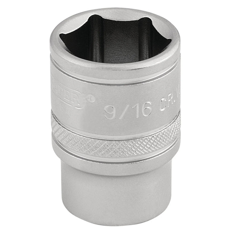 Draper Expert 6 Point Imperial Socket, Sq. Dr., Chrome Vanadium Steel
