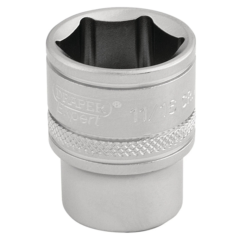Draper Expert 6 Point Imperial Socket, Square Drive, 11/16"