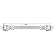 Borg & Beck Brake Hydraulic Hose Line Front Left BBH6050
