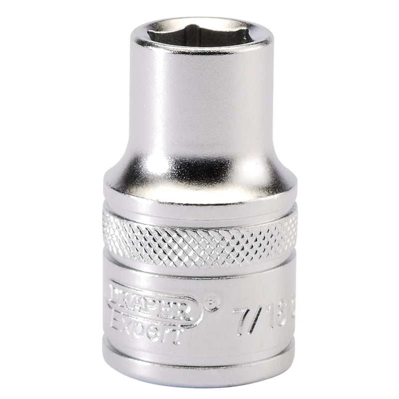 Draper Expert 6 Point Imperial Socket, Sq. Dr., 7/16"