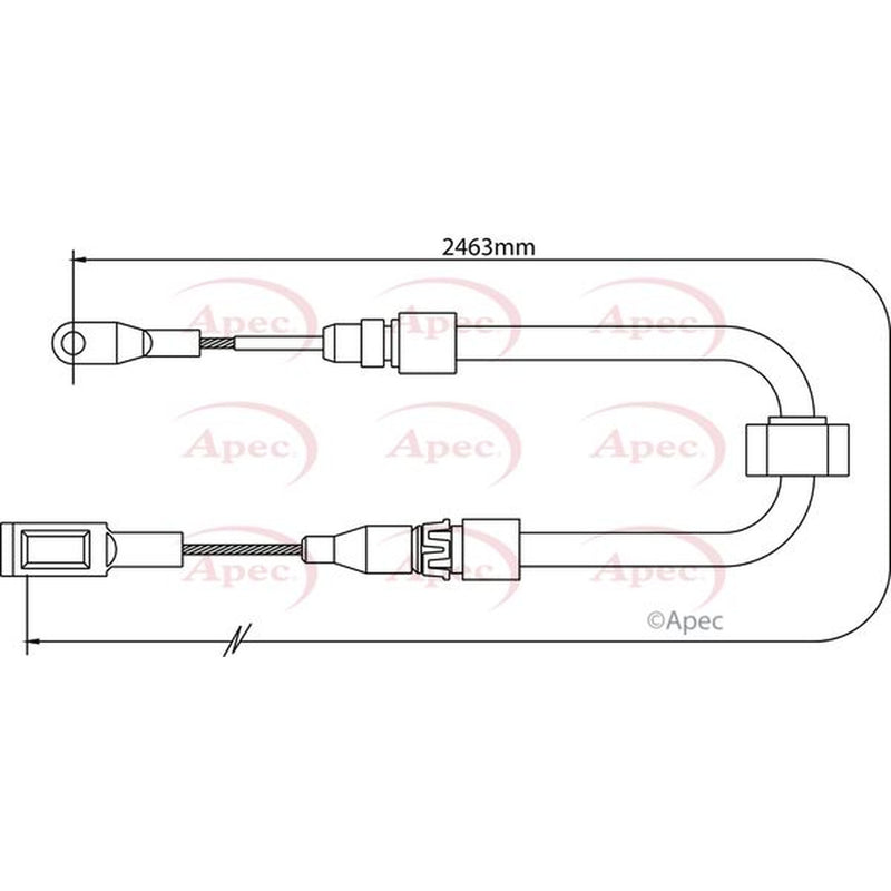 Apec Handbrake Cable Front CAB1283