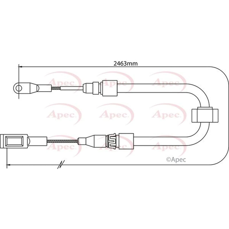 Apec Handbrake Cable Front CAB1283