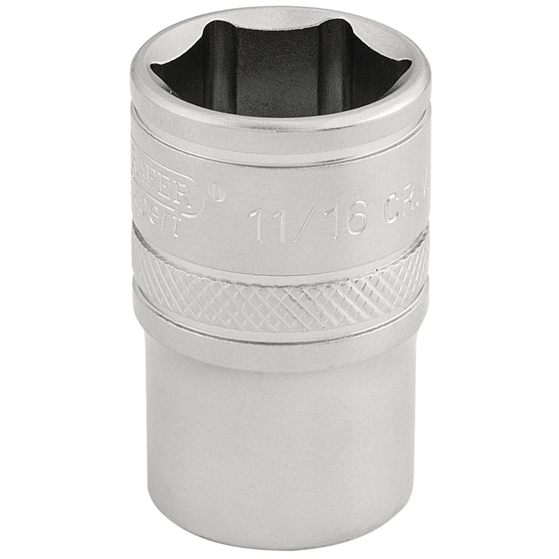 Draper Expert 6 Point Imperial Socket, Square Drive, 11/16"