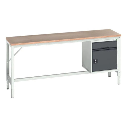 Bott Verso Bench with Cupboard + Drawer, mpx Top 2000 x 600mm - Q16921716.19