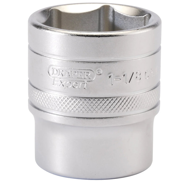 Draper Expert Socket 1/2" Sq. Dr. 1 1/8" 6 Point