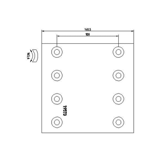 Textar Textar Cv Brake Lining Set 1957306 0309213100 1957306