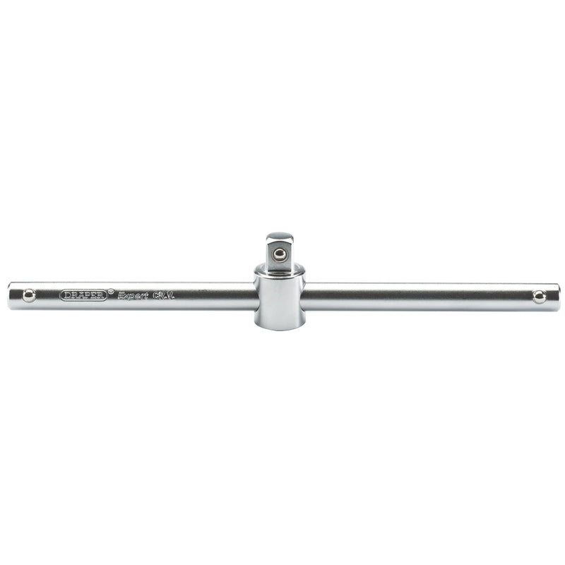 Draper Expert Satin Chrome Sliding T Bar, Square Drive