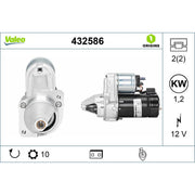 Valeo Starter Motor 12V 1.2kW 10 Teeth 432586