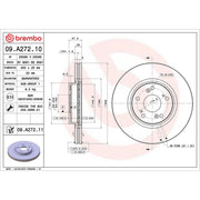 Brembo 2 x Front Brake Discs 09.A272.11
