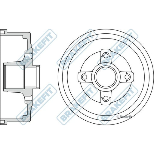 Apec Brake Drum Assembly Rear BDR9014
