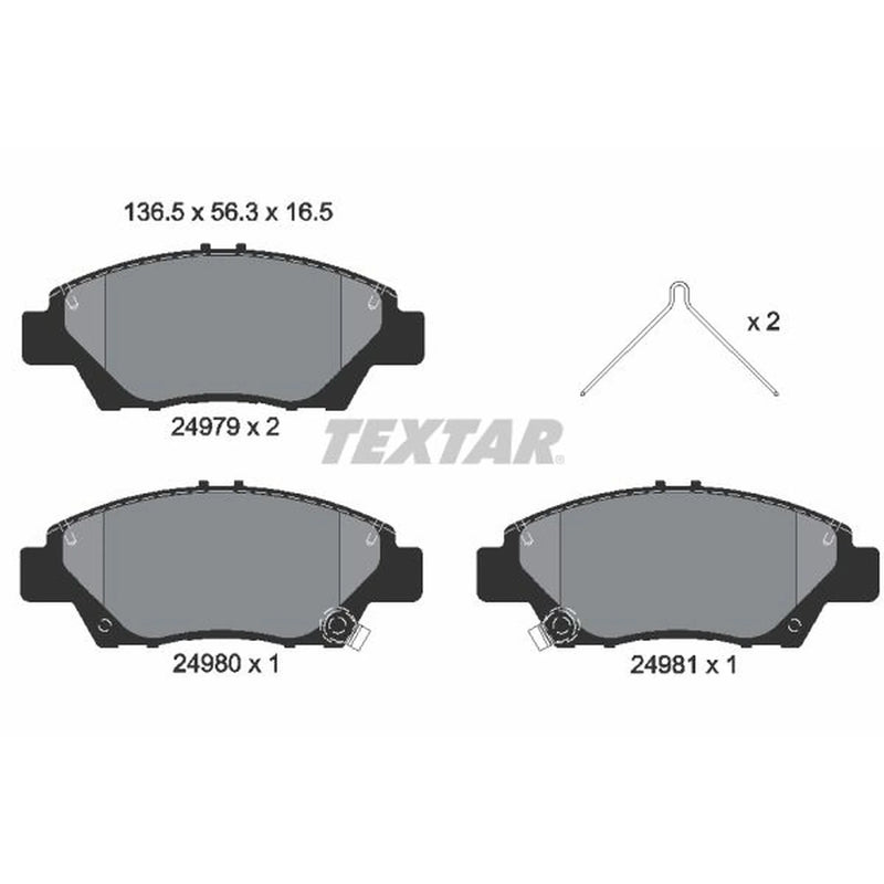 Textar Front Brake Pad Set 2497901