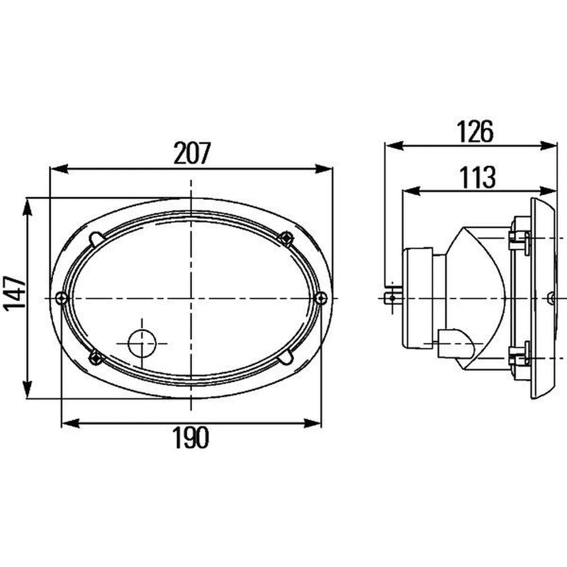 Hella Headlight Headlamp H4 Right 1LB 996 157-201