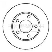 Borg & Beck 2 x Solid Rear Brake Discs BBD4287