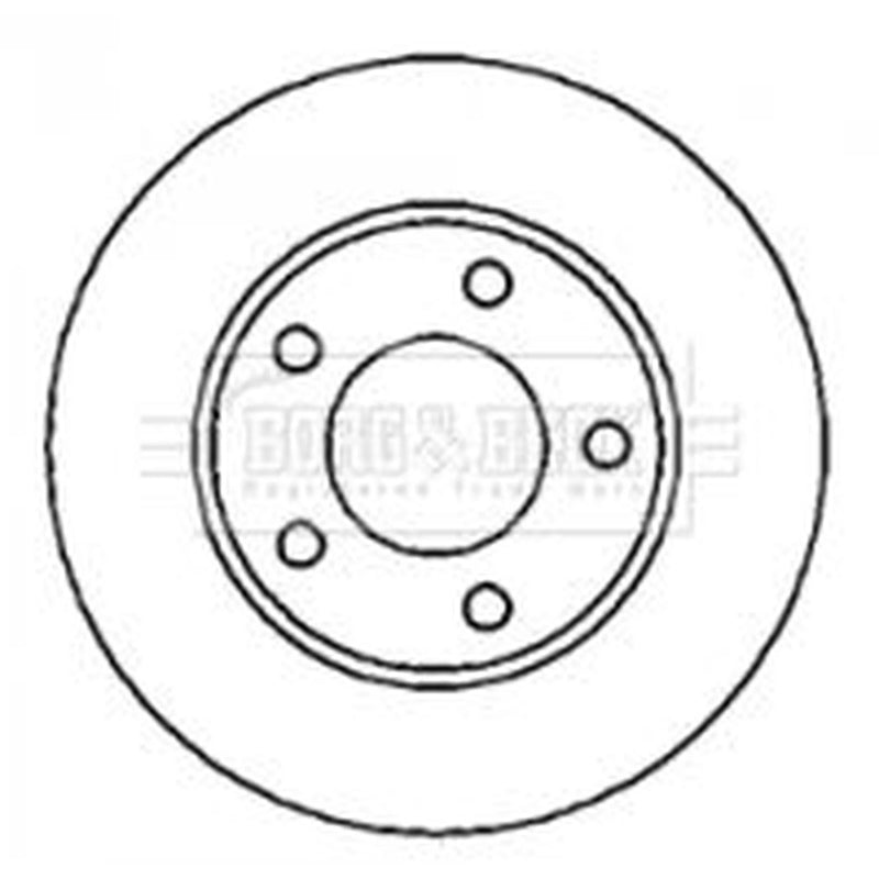 Borg & Beck 2 x Solid Rear Brake Discs BBD4287