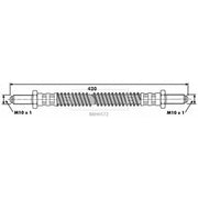Borg & Beck Brake Hydraulic Hose Line Front Left BBH6572