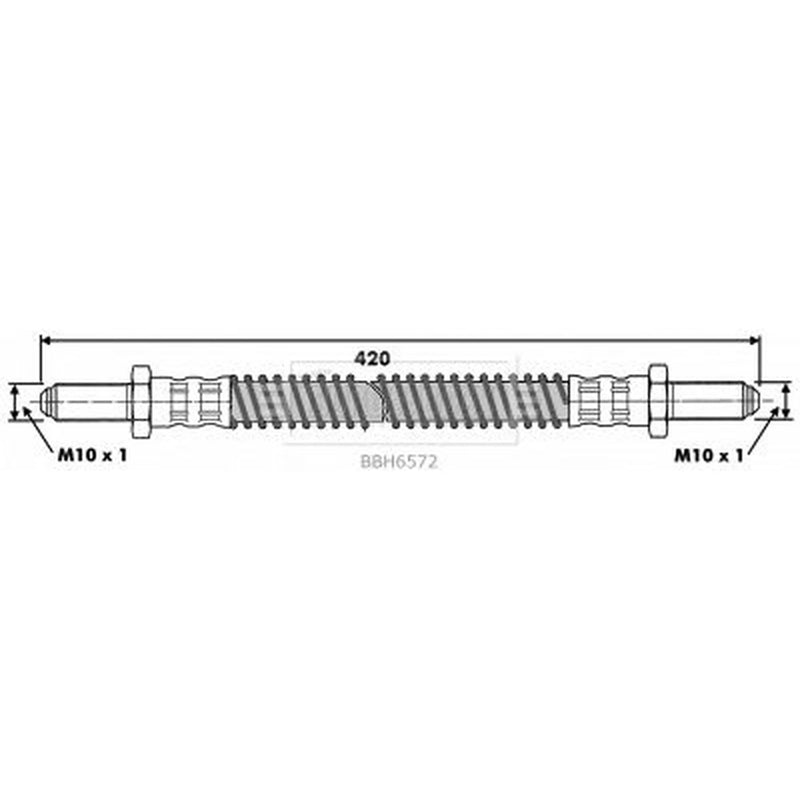 Borg & Beck Brake Hydraulic Hose Line Front Left BBH6572