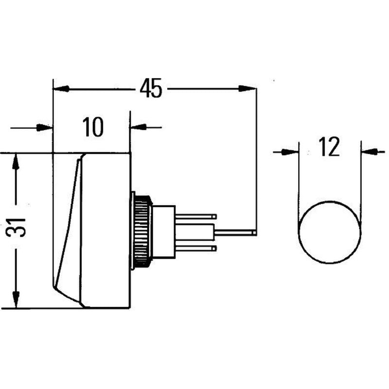 Hella Electrical Switch 6EH 007 946-001