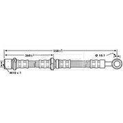 Borg & Beck Brake Hydraulic Hose Line Front Left BBH7190