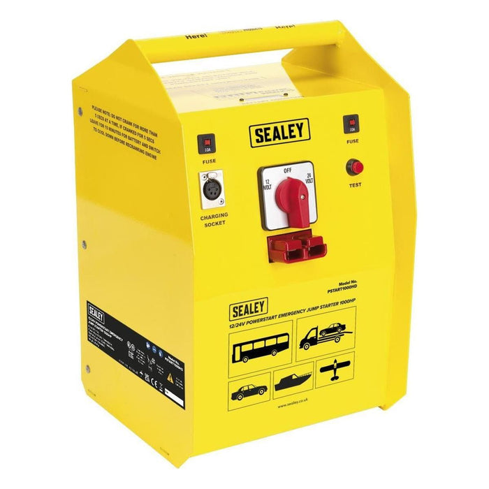 Sealey PowerStart Emergency Heavy-Duty Jump Starter 1000hp Start 12/24V Sealey  - Town Parts