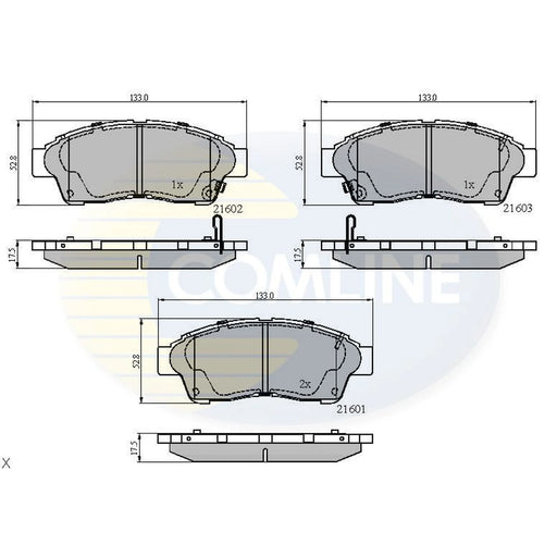 Comline 4 x Front Brake Pad Set CBP3260