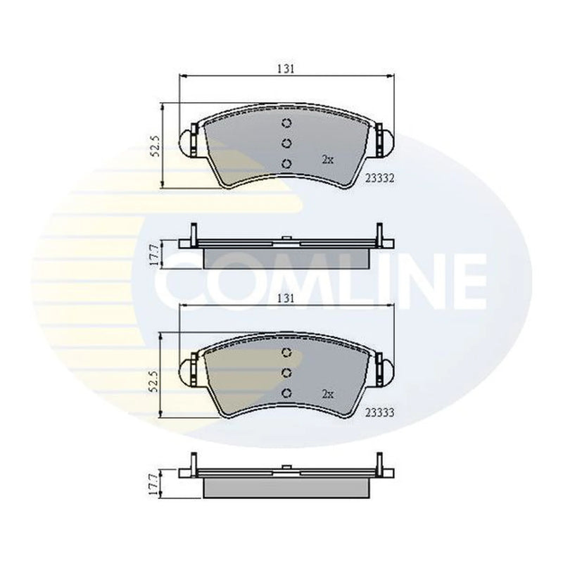 Comline 4 x Front Brake Pad Set CBP01260