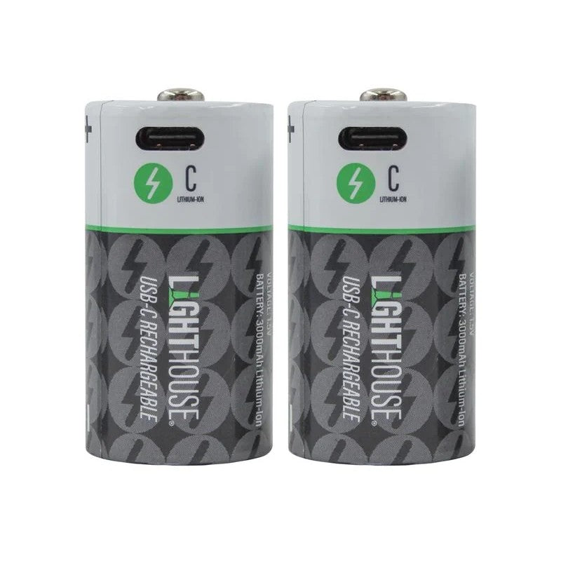 Lighthouse C USB-C Rechargeable Battery Li-ion Pack of 2 - L/HBATUSBC