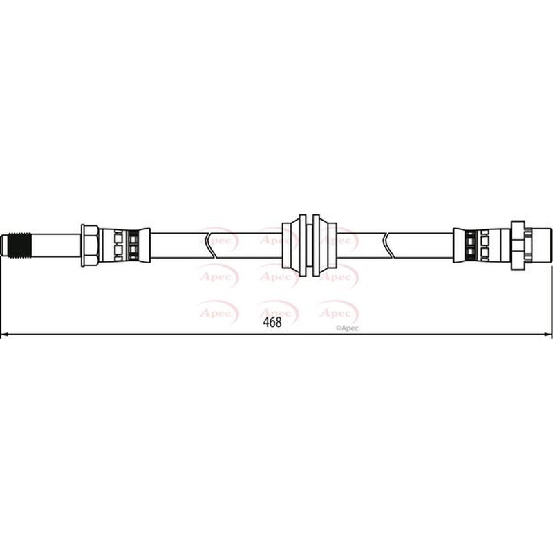 Apec Brake Hydraulic Hose Line Front HOS3905