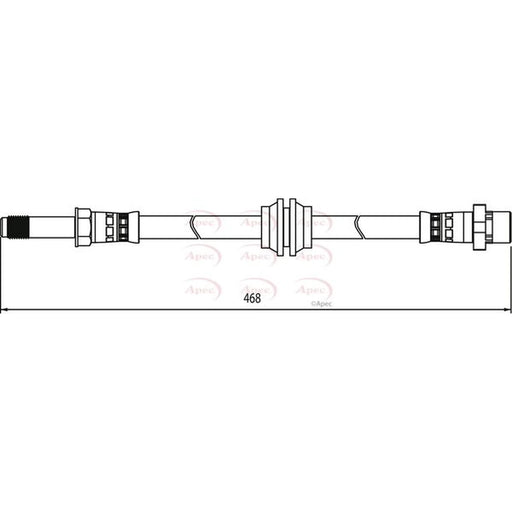 Apec Brake Hydraulic Hose Line Front HOS3905
