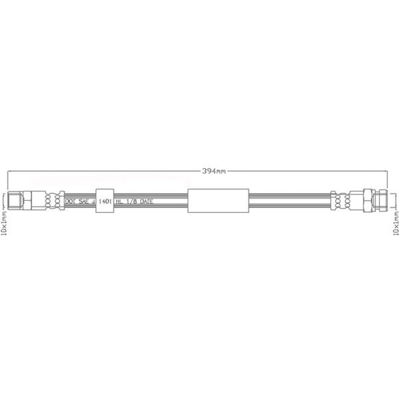 Juratek Brake Hydraulic Hose Line Rear JBH1276